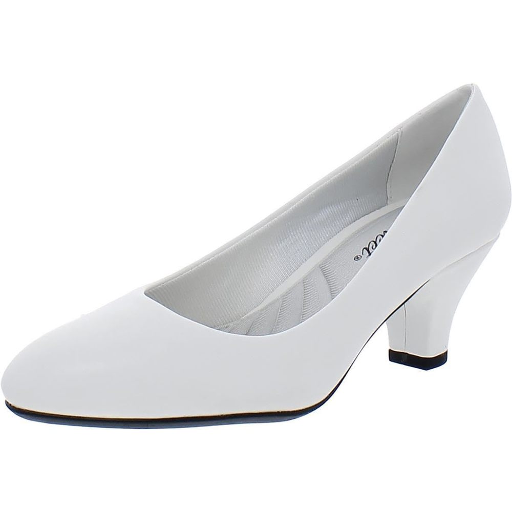Easy Street Women's Fabulous Pump White 8.5 X-Wide
